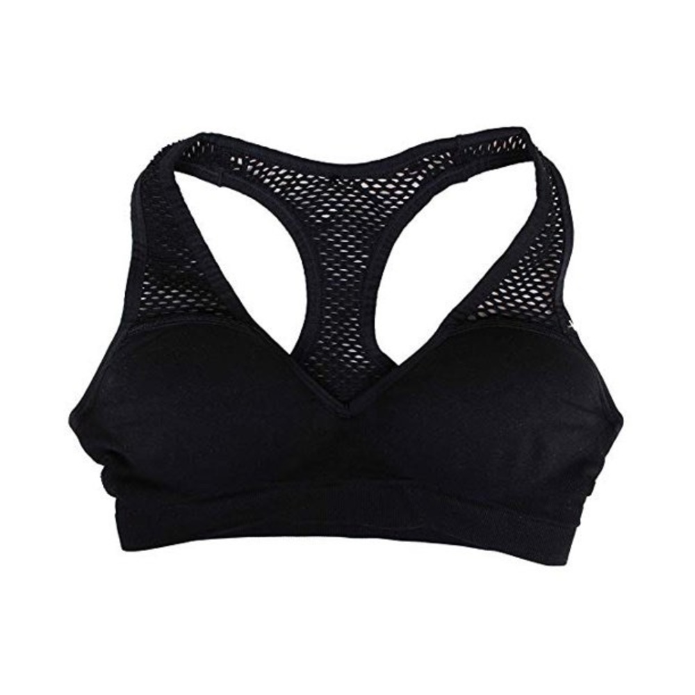 Victorias Secret PINK Black Push-Up Pigeonnant Racerback Bra